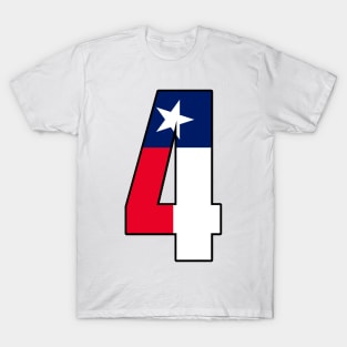 Number 4 Texas Flag T-Shirt